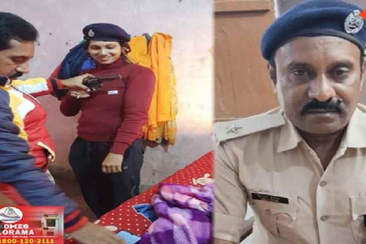 इश्कबाज थानेदार पर दर्ज हुआ मामला, क्वाटर में बुलाकर प्रेमिका को पहनाई थी टोपी और थमाया था पिस्टल