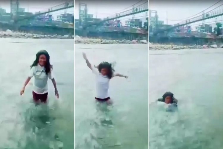 मम्मी-मम्मी चीखती रही मासूम, Reel के चक्कर में नदी में बह गई महिला