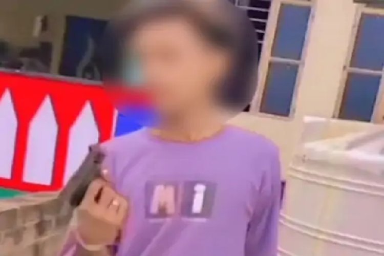 आरा में हथियार के साथ चार लड़के पकड़ाए, रील हुआ था वायरल