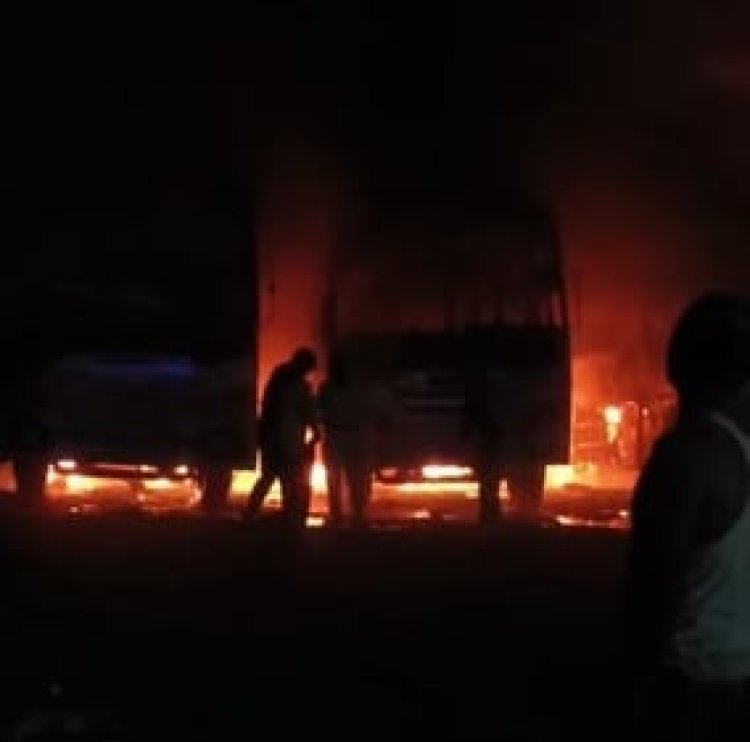 बिहार गया जी में धूं-धूं कर कैसे जल गईं महारानी की 4 बसें, मची अफरातफरी