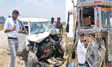 आरा: ट्रक की टक्कर से कार के उड़े परखच्चे; बकरीद पर घर लौट रहे दारोगा की मौ’त