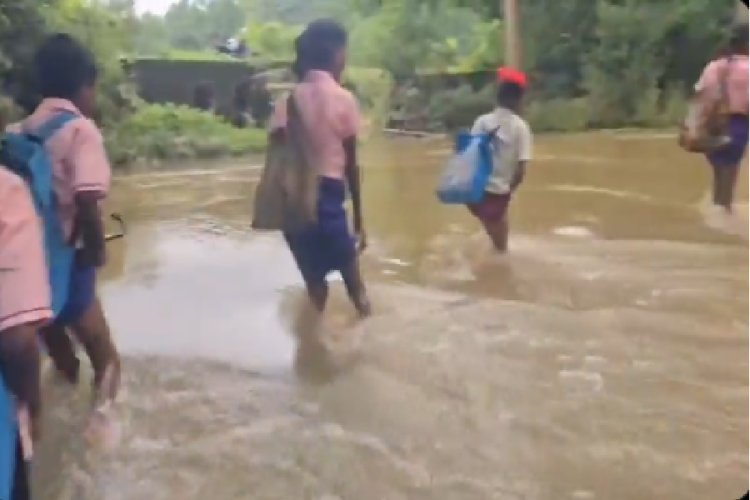 सिमडेगा में बच्चे जान जोखिम में डालकर जा रहे स्कूल, बाबूलाल मरांडी ने सरकार पर साधा निशाना