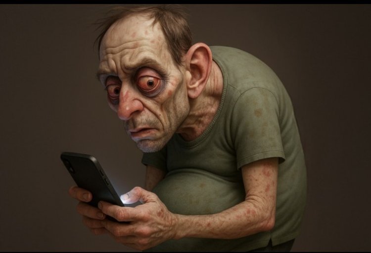 Digital Decay: AI Predicts the Shocking Future Look of Smartphone Addicts by 2050