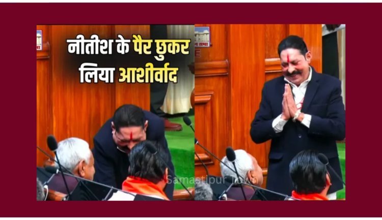 अनंत सिंह की शपथ के दौरान माइक बंद: बिना पढ़े शपथ ली, नीतीश के पैर छुकर लिया आशीर्वाद